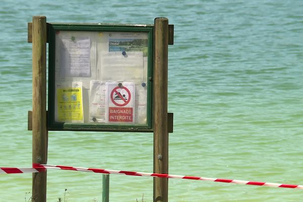 Depuis une semaine, l'accès à l'étang est interdit.