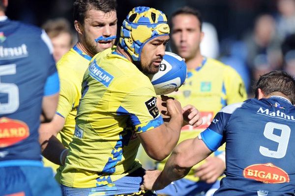 Fritz Lee lors du match Castres - Clermont le 20 février 2016