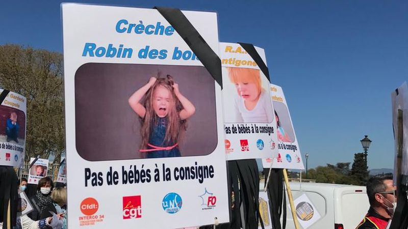 Pas De Bebe A La Consigne Manifestation Des Professionnels De La Petite Enfance A Montpellier