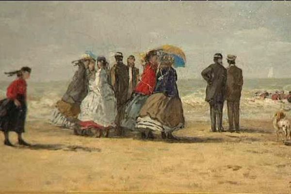 La plage à Trouville (1865)
