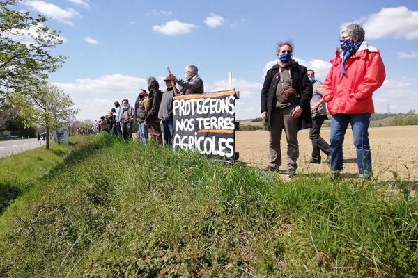 Protéger les terres agricoles, c'est la motivation des agriculteurs signataires comme ici lors d'une des nombreuses manifestations contre le projet d'autoroute A69.