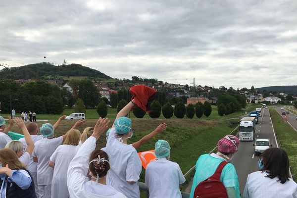 Manifestation du personnel de l'hôpital de Vesoul