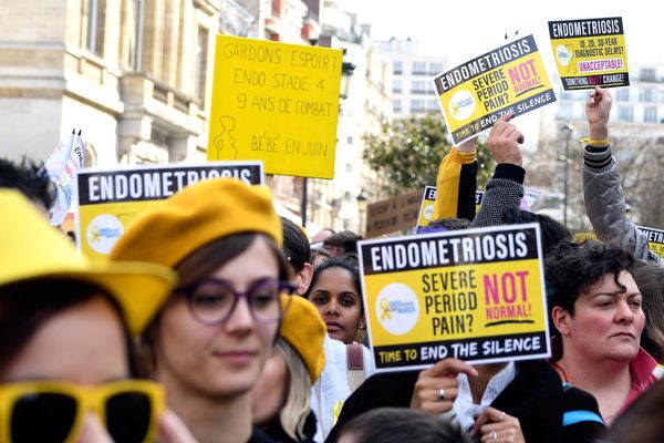 Manifestation à Paris en 2018, à l'appel d'associations de malades.