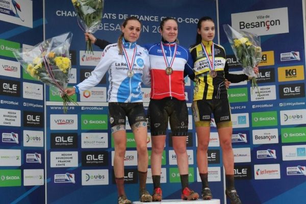 Amandine Fouquenet (1er), Léa Curinier (2è), Lauriane Duraffourg (3è)