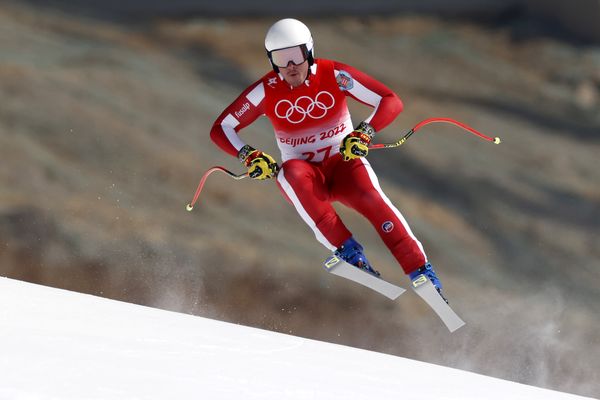 Le skieur monégasque Arnaud Alessandria lors du combiné alpin ce jeudi 10 février.