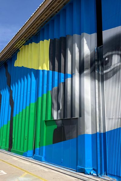 La réalisation d’une fresque de street art de 1500 mètre carrés en cours à Fréjus.