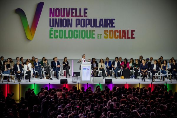 Le meeting de la Nupes à Aubervillliers, le 8 mai.