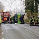 Un camion contenant 9 000 litres de fioul s'est couché sur la route à Saussay (Seine-Maritime), mercredi 11 décembre 2024.