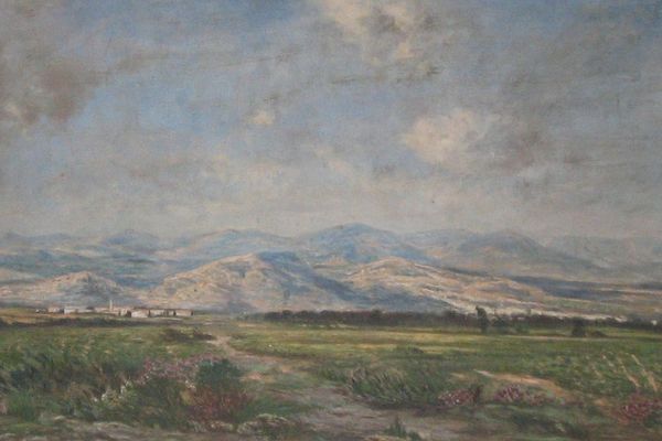 Paysage près de Narbonne - Salon de 1883 par Charles Le Roux