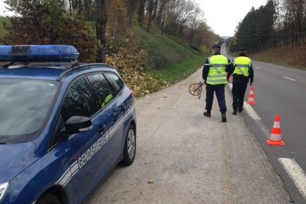 La RD 75 où le jeune vététiste a été percuté par une voiture 