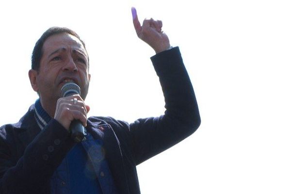 Jean-Luc Romero en avril 2013 manifeste à Paris pour le projet de loi du mariage pour tous 