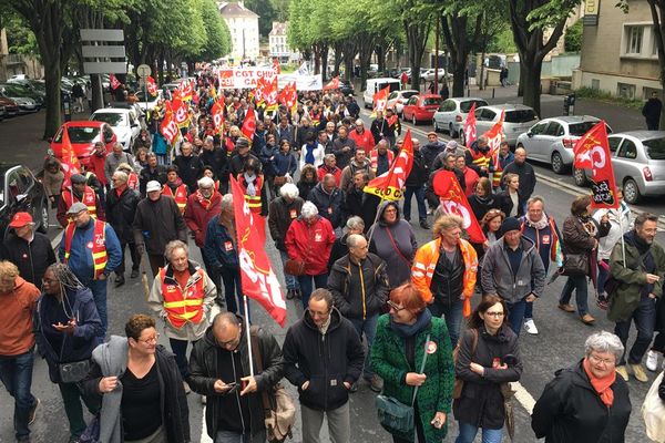 La manifestation des agents de la fonction publique ce jeudi 9 mai à Caen