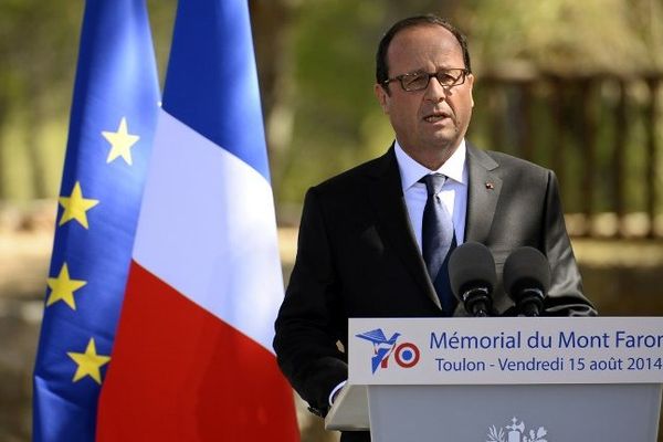 François Hollande, à Toulon, le 15 août 2014