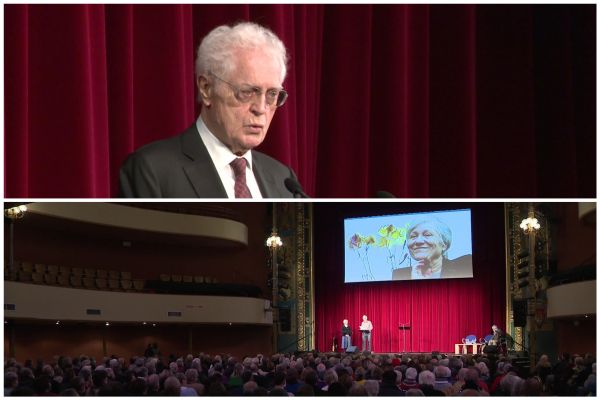 L'ancien Premier ministre Lionel Jospin a rendu hommage à Paulette Guinchard devant une salle du Kursaal pleine à Besançon, le 13 novembre 2021