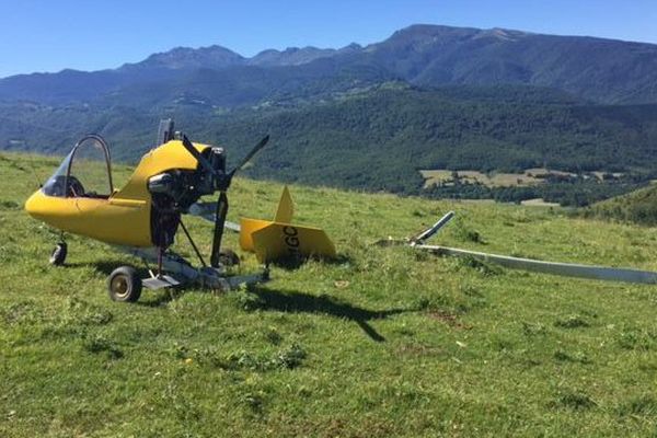 L'autogyre a été très endommagé