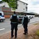 les abords du lycée de l'Hyrôme à Chemillé-en-Anjou surveillé par les forces de l'ordre le lundi 27 mai 2024