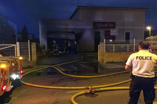 Lattes (Hérault) - un garage détruit par un incendie - 9 septembre 2019.