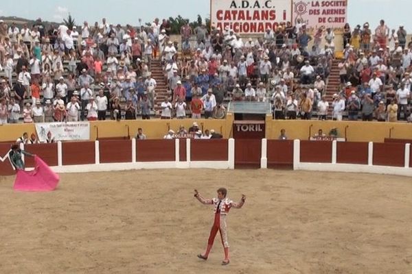 14 juillet 2019, Céret. Maxime Solera coupe deux oreilles. Depuis combien d'années, cela n'était-il pas arrivé dans cette arène?