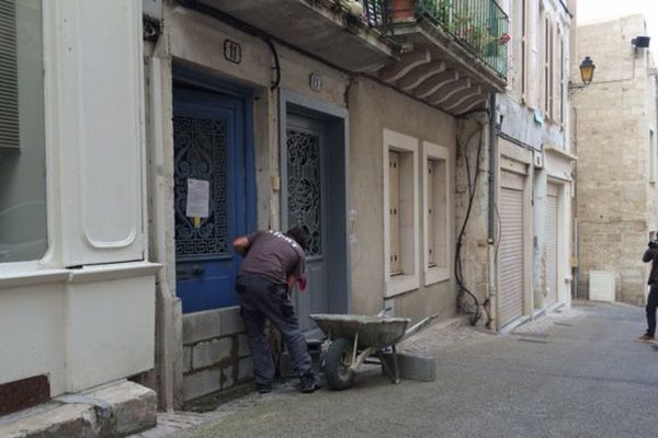 Un squat muré par les services municipaux pour en interdire l'accès.