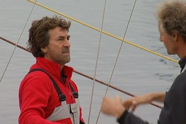 François Cluzet, en plein tournage du film "En Solitaire"