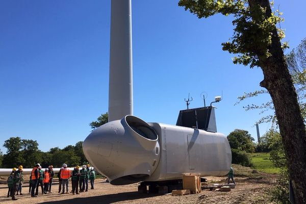 Le futur parc éolien est actuellement en cours d'installation