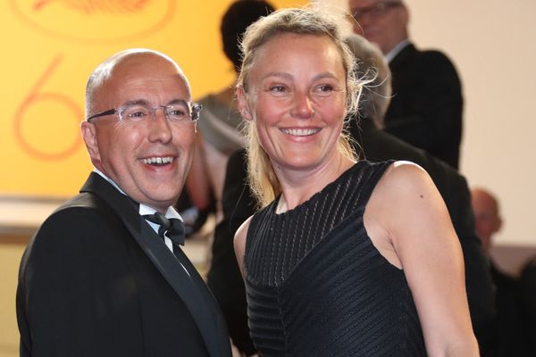 Le président des Républicains Eric Ciotti et son ex-épouse Caroline Magne au Festival de Cannes.