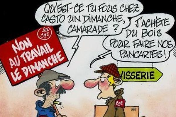 Le débat autour du travail dominical est vif, aussi bien sur la scène politique que sur les réseaux sociaux, à coup de post de 140 caractères, de photos ou de dessins humoristiques...