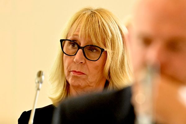 Christiane Michaud-Farigoule lors du conseil municipal, le 30 septembre 2024 à Saint-Etienne.