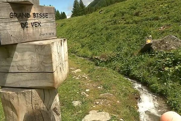 Le grand bisse de Vex dans le Valais Suisse