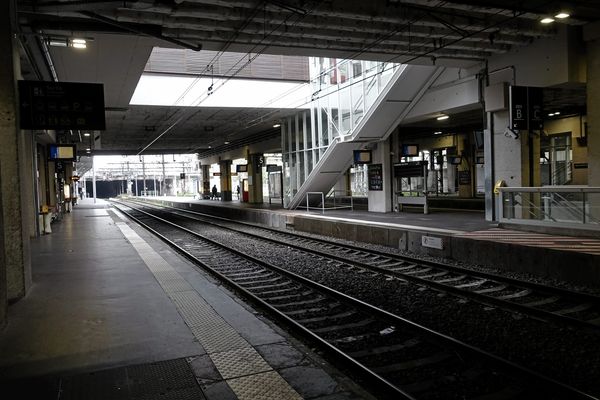 La gare Saint Roch à Montpellier risque encore d'être assez peu fréquentée à cause de la grève - janvier 2020.