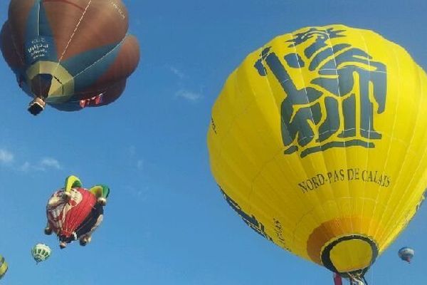 une des 20 montgolfières venus de la région Nord pour le rassemblement "Lorraine mondial air ballons".