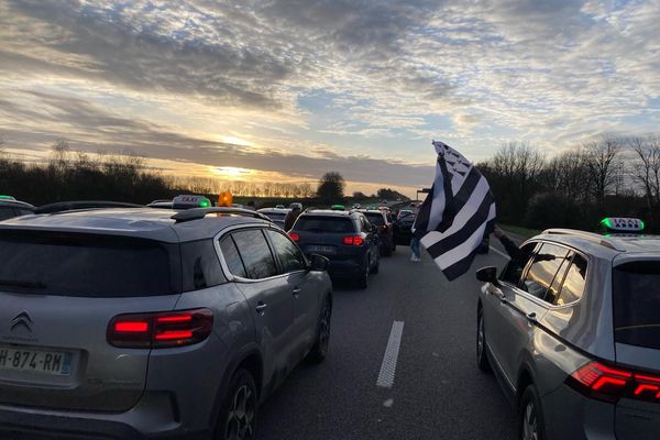 Mobilisation régionale des taxis ce lundi 4 mars 2024 à Rennes