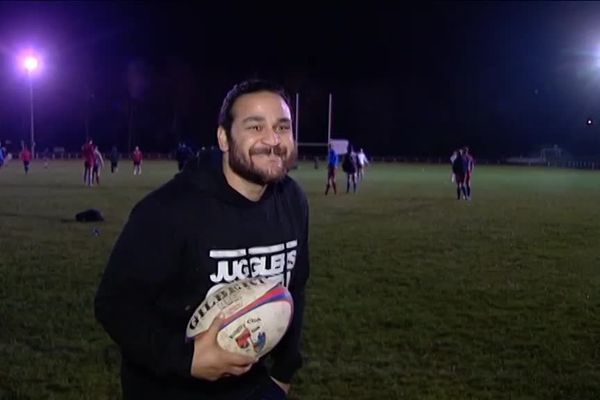 Piri Weepu, lors de son premier entraînement à Saint-Sulpice