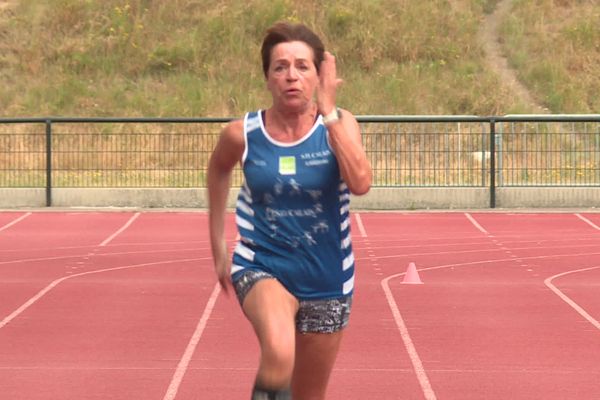 Eliane Piret à l'entraînement à Calais