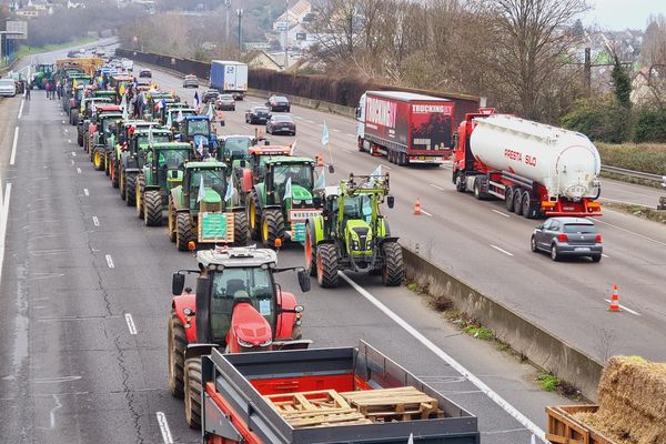 Blocage de l'autoroute A 6 ce mercredi 31 janvier. Routes bloquées et embouteillages, les automobilistes prennent leur mal en patience.