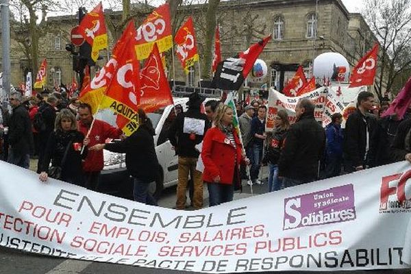 Manifestation dans les rues de Bordeaux, le 18 mars 2014