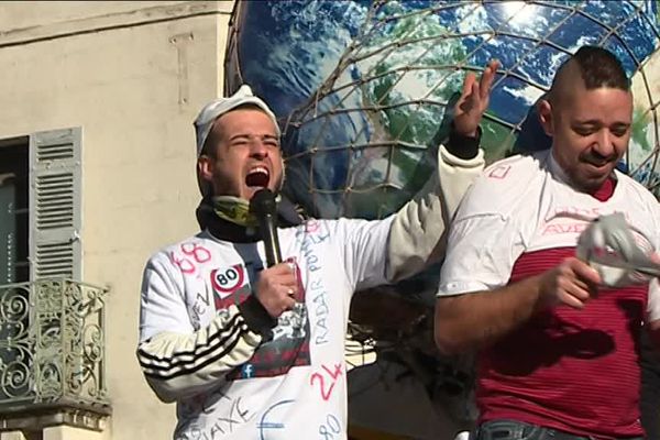 La manifestation à l'appel de Colère 24 dans les rues de Périgueux ce samedi 27 janvier 2018.