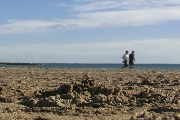 La plage de Carnon un 26 décembre