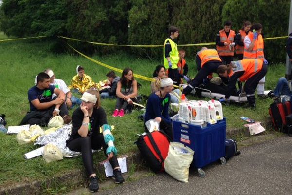 Dans l'exercice, les secours doivent gérer 80 personnes blessées