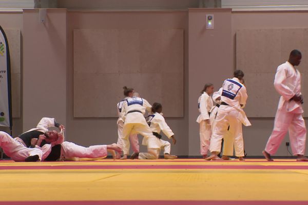 L'équipe Judo des Hauts-de-France s'entraîne avant les phases éliminatoires de la Pro League, mercredi 9 octobre 2024.