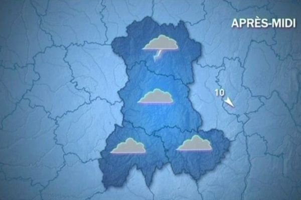 Des orages sont annoncés mardi en Auvergne. Ils pourraient être accompagnés de chutes de grêle dans l'Allier et de fortes précipitations localement.