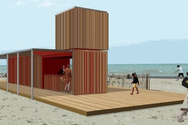 Projet de réaménagement des bars de plage au Touquet.