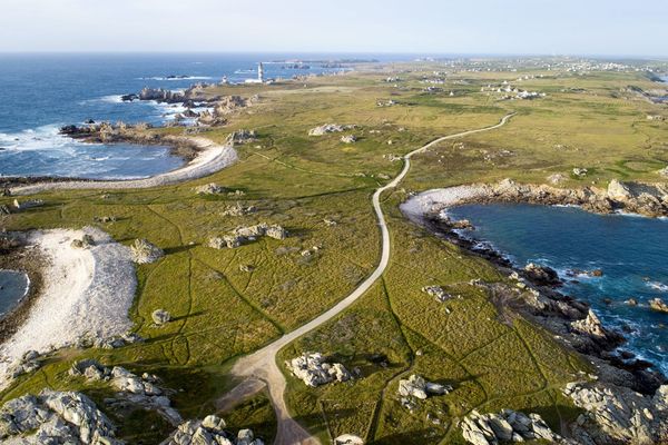 L'île d'Ouessant vue du ciel