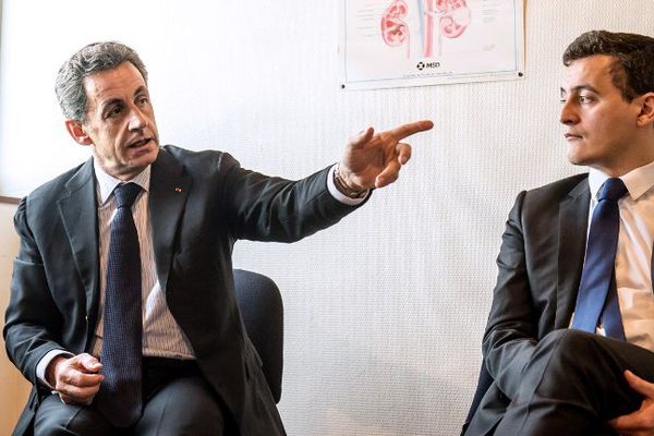 Nicolas Sarkozy et Gérald Darmanin en janvier 2015.
