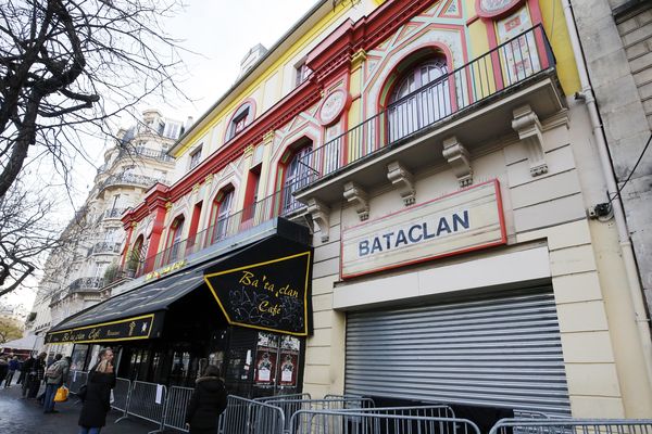 Le Bataclan un mois après les attentats de Paris, en décembre 2015.