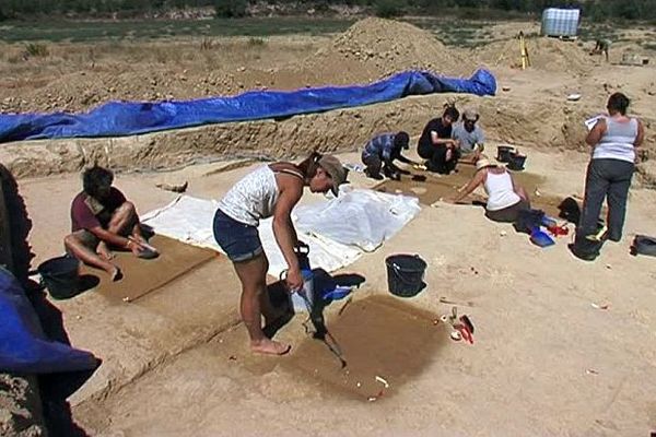 Poilhes (Hérault) - des traces de vie d'il y a 30.000 ans - 2016.
