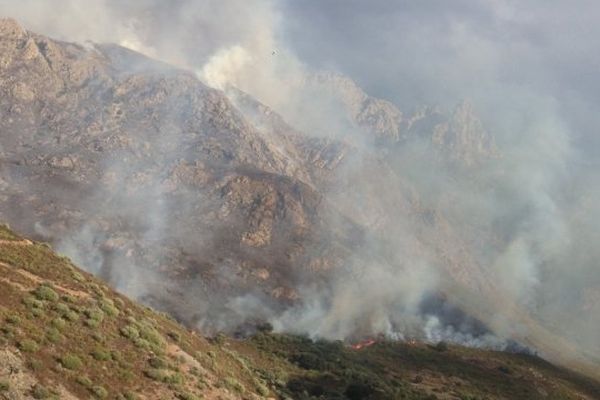 L'incendie s'est déclaré au dessus de la commune de Calenzana.