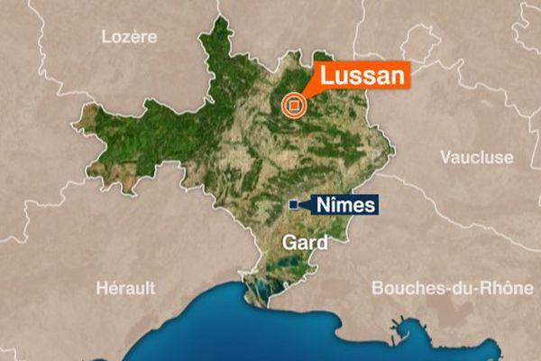 Lussan dans le Gard