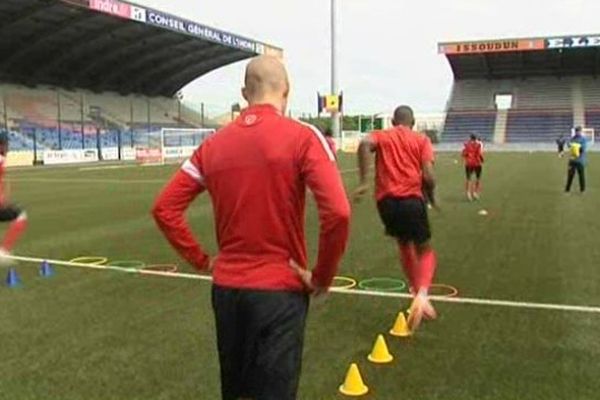 Les joueurs de Châteauroux à l'entrainement. 