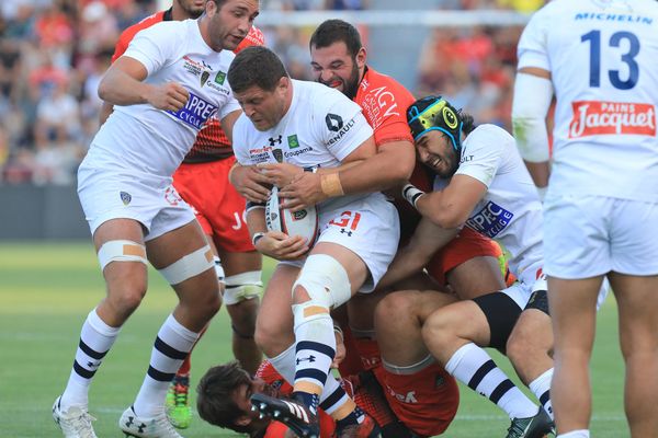 L'ASM s'est inclinée 26-29 face à Toulon, lors du match amical, le 11 août 2017. 